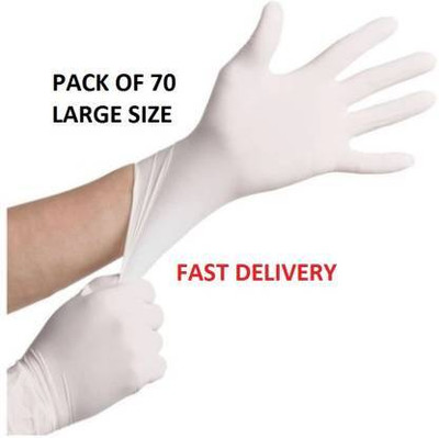 CareHut Wet and Dry Disposable Glove Set(Large Pack of 70)