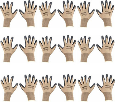 Frontier Washable & Reusable Cotton Gloves for Unisex (Pack Of 9 Pairs) F Wet and Dry Glove Set(Free Size Pack of 18)