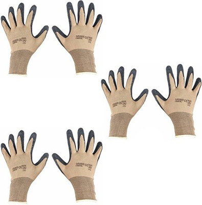 Frontier Pack of 3 Pairs Washable & Reusable Anti-Allergic Cotton Cleaning Gloves for Unisex Wet and Dry Glove Set(Medium Pack of 6)