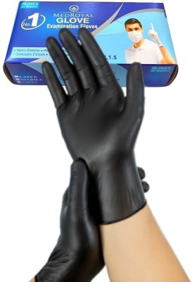 MR GLOVE Black Vinyl/ L/ Examination, Food Grade, Powder Free, Kitchen Cleans, Disposable Wet and Dry Glove Set(Large Pack of 30)