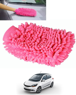 MSNP Multicolour Microfiber Hand Glove Cleaning Duster For Car/Home/Office-269 Wet and Dry Glove(Free Size)