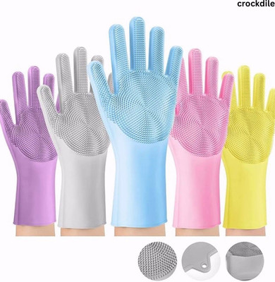 Vidhisha Electronic Kitchen & Car Cleaning Magic Gloves Wet and Dry Glove(Medium)
