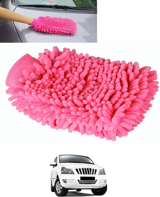 MSNP Multicolour Microfiber Hand Glove Cleaning Duster For Car/Home/Office-325 Wet and Dry Glove(Free Size)
