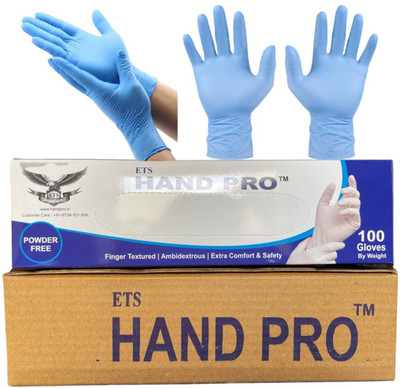 ETSHandPro Nitrile Powder free food grade single use Wet and Dry Disposable Glove Set(Large Pack of 80)