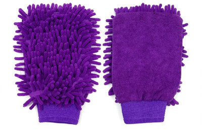 QinPin Multipurpose Cleaning Glove: Microfiber, Scratch-Free for All Surfaces Wet and Dry Glove Set(Free Size Pack of 2)