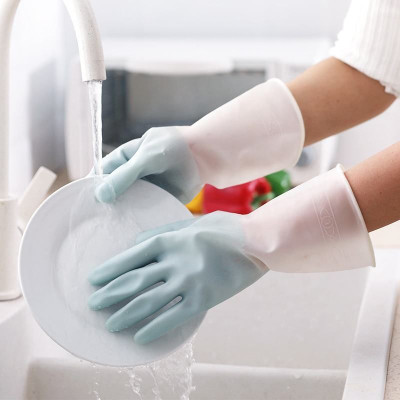 RBGIIT Rubber Dishwashing Kitchen Platform Pet Care Scrubbing Cloth Glove B-102 Wet and Dry Glove(Large)