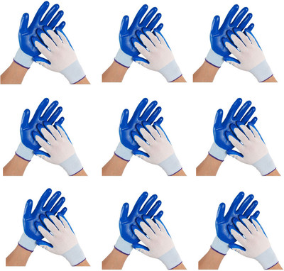 starkyte Cut Protective Industrial Gloves | Oil & Chemical Resistant Hand Protection Nitrile  Safety Gloves(Pack of 9)