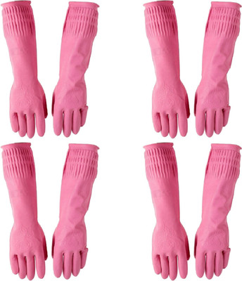 Masox Store Wet and Dry Disposable Glove Set(Free Size Pack of 4)
