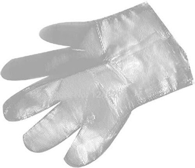 Humokind Plastic Gloves Wet and Dry Disposable Glove Set(Large Pack of 100)