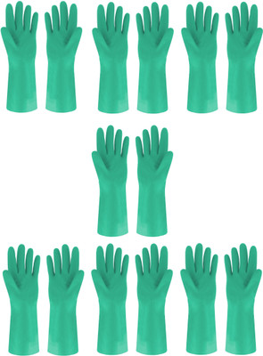 RBGIIT Household Reusable Kitchen Hand Protection Non-Slip Cooking Wash Bathroom Car Wet and Dry Glove Set(Free Size Pack of 7)