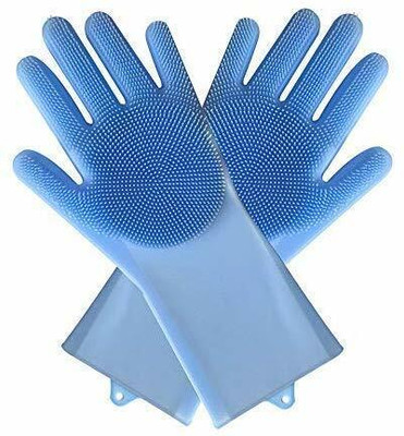 WATELLO Wet and Dry Glove Wet and Dry Disposable Glove Set(Free Size Pack of 2)