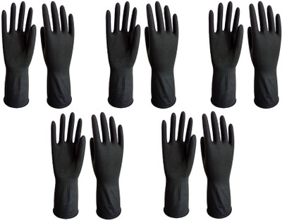 NARV Hand Gloves For Dishwashing Kitchen Bathroom Toilet Cleaning Food Processing Wet and Dry Glove Set(Free Size Pack of 5)