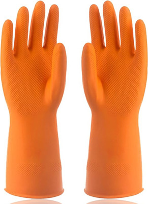 Donizard Heavy Duty Chemical Acid Alkali Oil Resistant Industrial Kitchen Rubber Safety Wet and Dry Glove(Free Size)
