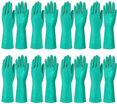 RBGIIT Household Reusable Kitchen Hand Protection Non-Slip Cooking Wash Bathroom Car Wet and Dry Glove Set(Free Size Pack of 8)