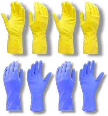 MPR4 Multicolour Gloves pack 4 Wet and Dry Glove Set(Free Size Pack of 4)