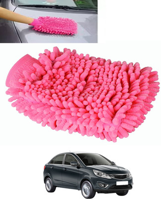 MSNP Multicolour Microfiber Hand Glove Cleaning Duster For Car/Home/Office-331 Wet and Dry Glove(Free Size)