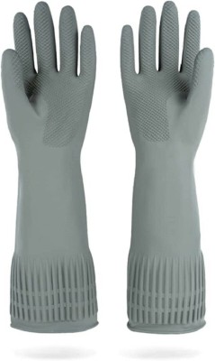 HM EVOTEK Long Sleeve Gloves for Washing Dish, Bathroom, Laundry, Pet Care,Garden Work_78 Wet and Dry Glove Set(Large Pack of 2)