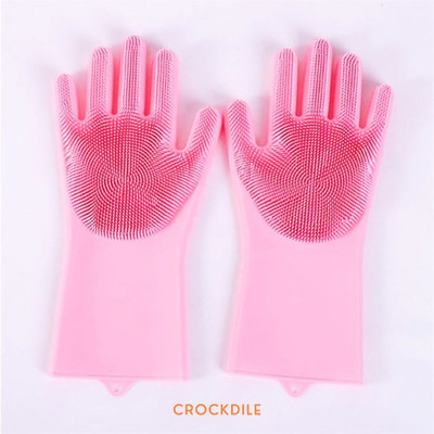 Vidhisha Electronic Reusable Pet Grooming Gloves for Daily Use Wet and Dry Glove(Medium)