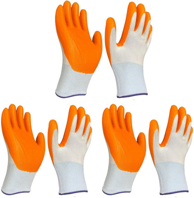 HM EVOTEK Anti Cut Resistant Hand Safety Gloves Cut-Proof Protection with Rubber Grade K3 Wet and Dry Glove Set(Extra Large Pack of 3)