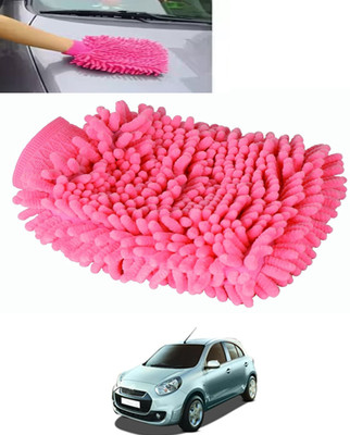 MSNP Multicolour Microfiber Hand Glove Cleaning Duster For Car/Home/Office-208 Wet and Dry Glove(Free Size)