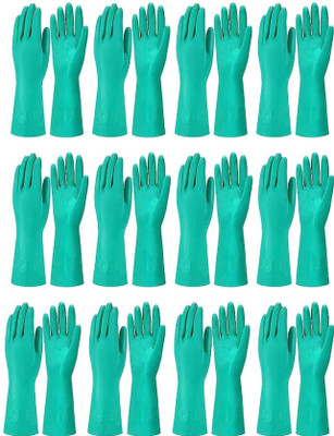 RBGIIT Household Reusable Kitchen Hand Protection Non-Slip Cooking Wash Bathroom Car Wet and Dry Glove Set(Free Size Pack of 12)