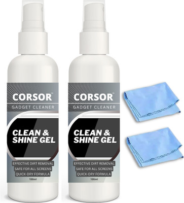 CORSOR All-in-One Mobile & Laptop Cleaning Kit: Spray for Phones, Laptops, TVs & More for Laptops(All in One Cleaner (100ml Pack of 2))