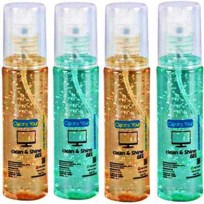 Admiz Liquid Solution with Cloth to Clean Mobile/Laptop Screen PACK OF 4 for Computers, Laptops, Mobiles(Cleaner Fluid Gel LCD Cleaning Kit)