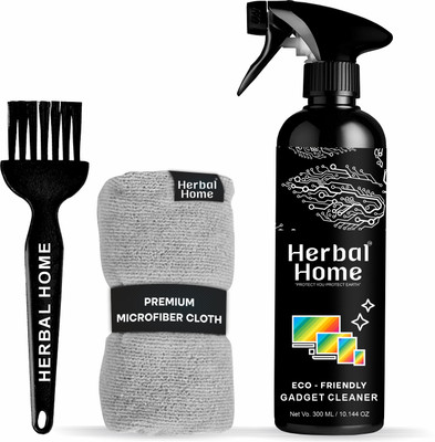 Herbal Home Gadget Cleaner 300 Ml And 1 Microfiber Cloth And 1 Advance Cleaning Brush for Computers, Gaming, Laptops, Mobiles(ULTRA ADVANCE KIT 300)