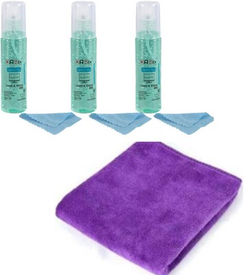 Nyra Electronic Device Cleaning Gel liquid and Car Cleaning Microfiber Towel Purple for Computers, Computers, Laptops, Mobiles(3-100ml-1-350gsm-purple)