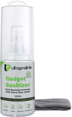 Ultraprolink UM0051 Gadget Sanitizer 300ml Universal Screen Cleaning Kit + Microfiber Cloth for Mobiles, Laptops, Computers(UM0051)