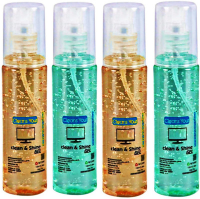 Admiz Liquid Solution with Cloth to Clean Mobile/Laptop Screen PACK OF 4 for Computers, Laptops, Mobiles(Cleaner Fluid Gel LCD Cleaning Kit)