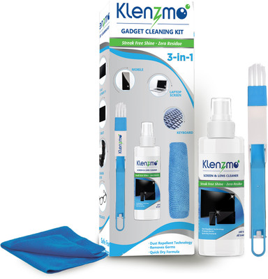 Klenzmo Screen and Lens cleaner with microfiber cloth and Brush for Computers, Mobiles, Laptops(Screen and Lens cleaner with microfiber cloth 50ml)
