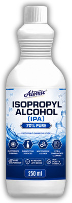 ATOMIC Isopropyl Alcohol IPA – Multipurpose Electronic Cleaning Liquid for Computers, Laptops, Mobiles(IPA_250)