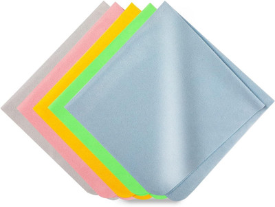 Kelso Microfiber Cleaning Cloths for Phone, Laptop, Camera, Tablet & LCD Screens for Computers, Gaming, Laptops, Mobiles(Pack-5)