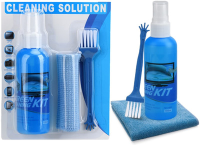 Knighti Knight-i 3 in 1 Cleaning Set 100ml with Micro Fiber Cloth and Soft Brush for Laptops, Mobiles, Computers, Gaming(Screen Cleaning)