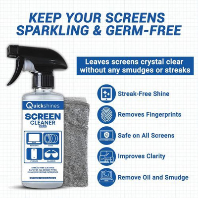 Quikcshines Touchscreen & Optical Cleaner Spray for Gaming, Laptops, Mobiles, Computers(500ml)