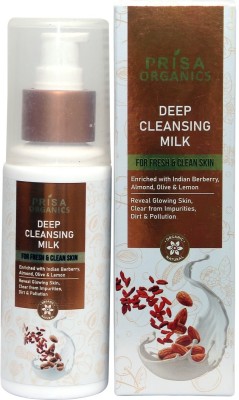 PRISA ORGANICS Cleansing Milk - Deep Cleanses,Soothes Skin & Even Skin Tone Face Wash(100 ml)