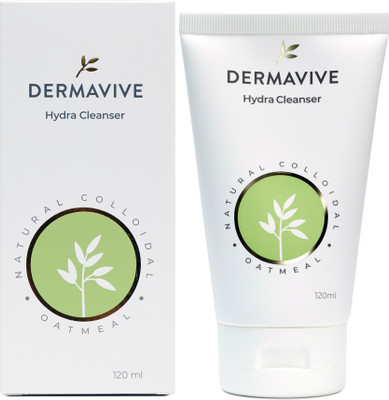 Dermavive Hydra Cleanser - Softens & Hydrates Sensitive Skin | pH Balanced, Non-irritating Face Wash(120 ml)
