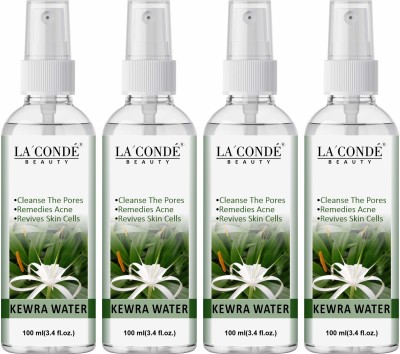 La'Conde Natural Fragnance Kewra Water Refreshing Face Cleansers Pack of 4 of 100ML Face Wash(400 ml)