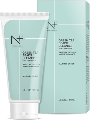 N PLUS Professional Green Tea Beads Cleanser, 3 in 1 Cleanser Face Wash(100 g)