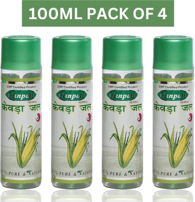 GANPATI HERBAL Kewra Water 100 ml Pack of 4 Face Wash(300 g)