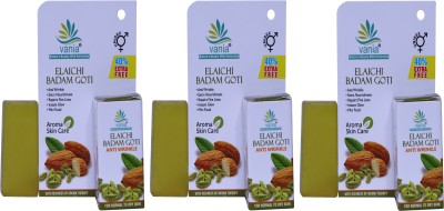 Vania Combo Of 3 pces Of Elaichi Badam Goti 35 Gm For Fairness Face Wash(3 ml)