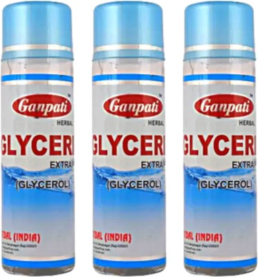GANPATI HERBAL Herbal Glycerin Extra Pure (Glycerol) 100gm Pack of 3 Face Wash(300 g)