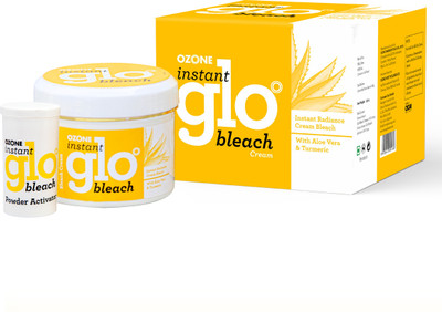 OZONE Instant Glo Bleach with the Goodness of Aloe Vera & Turmeric(250 g)