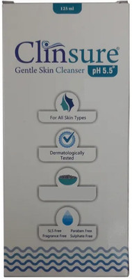 Clinsure Gentle Skin Cleanser 125ml (PACK OF 2) Face Wash(250 ml)