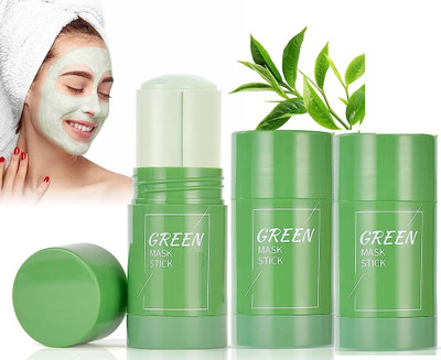 REIMICHI Green Tea Mask Stick Deep Clean Oil Control Stick Moisturizing Hydrating for Acne & Blackheads Face Wash(80 g)