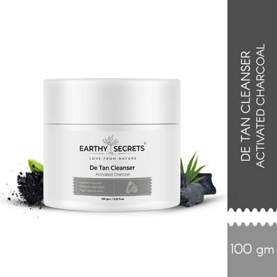EARTHY SECRETS Activated Charcoal De-Tan Cleanser Face Wash(100 g)