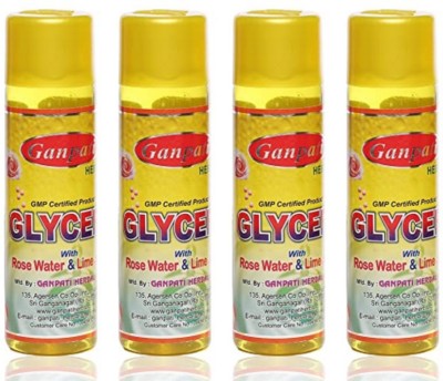 GANPATI HERBAL Glycerin Mix Rose Water & Lime Juice 100ml 4pcs Face Wash(400 g)