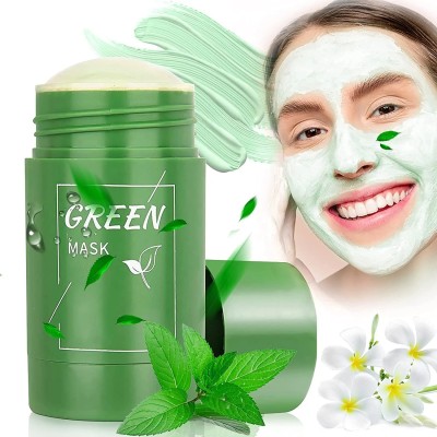 YAWI Green Tea Purifying Clay Stick Mask Anti Acne Cleaning Solid Mask Stick For Face(40 g)