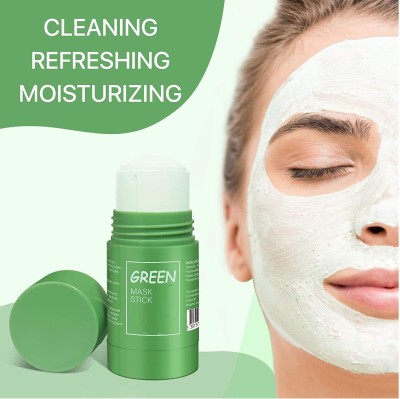 Emijun Portable Cleansing Mask Mud Apply Mask, Green Tea Facial Detox Mud Mask(40 g)